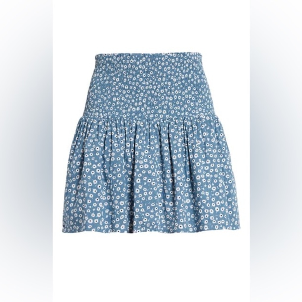 BP Blue Floral Mini Skirt